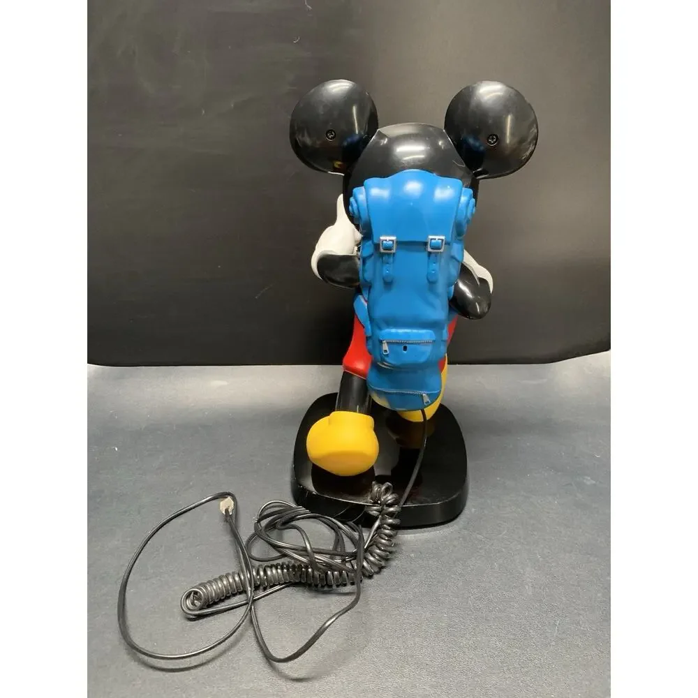 Vintage Mickey Mouse Tyco Telephone 1986 Traveling Backpack Phone Tested, Works